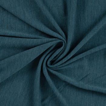 Merino Woll Jersey, Petrol Melange